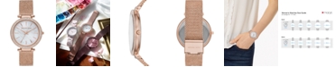 Michael Kors Women's Darci Rose Gold-Tone Stainless Steel Mesh Bracelet Watch 39mm 